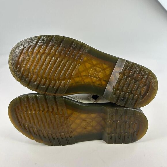 Dr. Martens Combat Boots Youth US 3 Kids Lace Up Side Zip White Leather 1460J - Picture 6 of 10